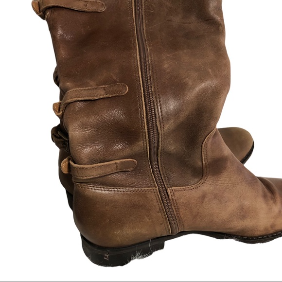 Gorgeous Distressed Brown Knee High Riding Boots - Picture 11 of 13